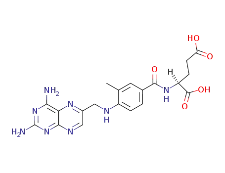 Molecular Structure of 103503-71-5 (L-Glutamic acid,
N-[4-[[(2,4-diamino-6-pteridinyl)methyl]amino]-3-methylbenzoyl]-)