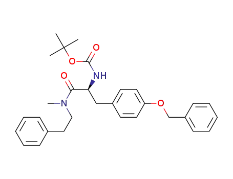 Molecular Structure of 173899-80-4 (N-[Boc-(O-benzyl)-L-tyrosyl]-N-methyl-2-phenylethylamine)