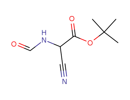 Molecular Structure of 55947-47-2 (Acetic acid, cyano(formylamino)-, 1,1-dimethylethyl ester)
