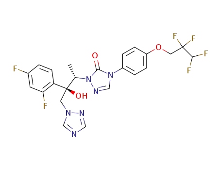 Molecular Structure of 155432-64-7 (2-(2-(2,4-Difluorophenyl)-2-hydroxy-1-methyl-3-(1H-1,2,4-triazol-1-yl)propyl)-4-(4-(2,2,3,3- tetrafluoropropoxy)phenyl)- 3(2H,4H)-1,2,4-triazolone)