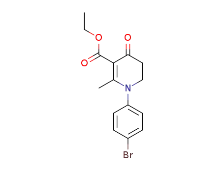 Molecular Structure of 178425-94-0 (3-Pyridinecarboxylic acid,
1-(4-bromophenyl)-1,4,5,6-tetrahydro-2-methyl-4-oxo-, ethyl ester)