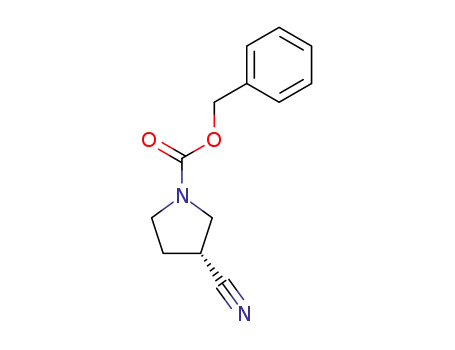 Molecular Structure of 329012-80-8 ((R)-1-N-Cbz-3-cyanopyrrolidine)
