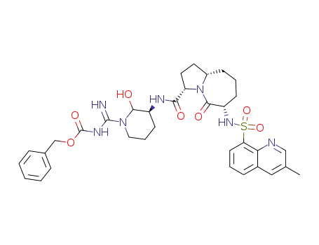 [((S)-2-Hydroxy-3-{[(3S,6S,9aS)-6-(3-methyl-quinoline-8-sulfonylamino)-5-oxo-octahydro-pyrrolo[1,2-a]azepine-3-carbonyl]-amino}-piperidin-1-yl)-imino-methyl]-carbamic acid benzyl ester
