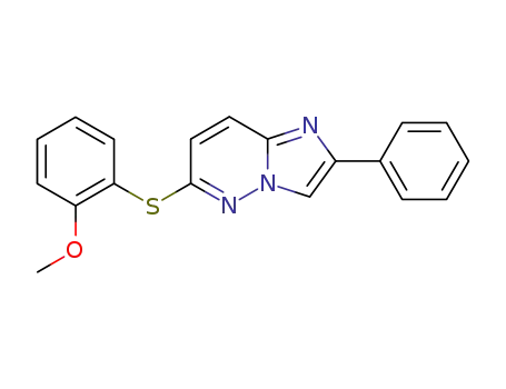 Molecular Structure of 180900-96-3 (6-(2-Methoxy-phenylsulfanyl)-2-phenyl-imidazo[1,2-b]pyridazine)