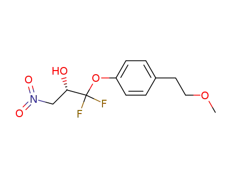 Molecular Structure of 192575-81-8 (2-Propanol, 1,1-difluoro-1-[4-(2-methoxyethyl)phenoxy]-3-nitro-, (S)-)