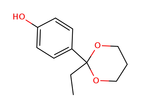 Molecular Structure of 1171247-83-8 (2-ethyl-2-(4-hydroxyphenyl)-1,3-dioxane)