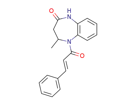 Molecular Structure of 144400-95-3 (4-methyl-5-[(2E)-3-phenylprop-2-enoyl]-1,3,4,5-tetrahydro-2H-1,5-benzodiazepin-2-one)