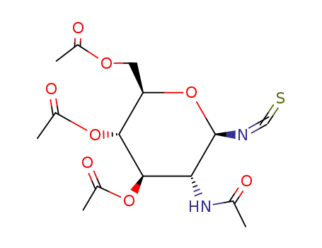 Molecular Structure of 20590-45-8 (2-ACETAMIDO-3,4,6-TRI-O-ACETYL-2-DEOXY-BETA-D-GLUCOPYRANOSYL ISOTHIOCYANATE)