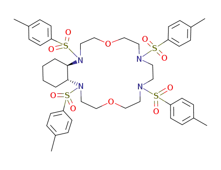 Molecular Structure of 308798-05-2 ((1R,18R)-2,8,11,17-Tetrakis(p-toluenesulfonyl)-5,14-dioxa-2,8,11,17-tetraazabicyclo[16.4.0]docosane)