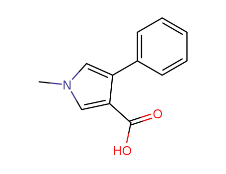 Molecular Structure of 131924-69-1 (1H-Pyrrole-3-carboxylic acid, 1-methyl-4-phenyl-)