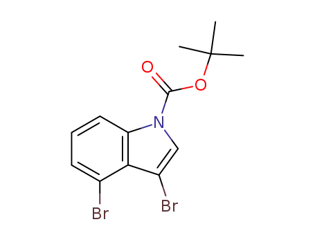 Molecular Structure of 219943-38-1 (3,4-DIBROMOINDOLE-1-CARBOXYLIC ACID TERT-BUTYL ESTER)