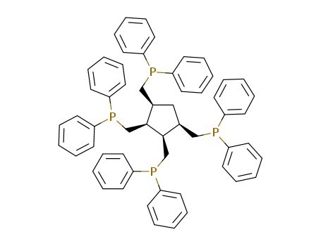 333380-86-2,CIS,CIS,CIS-TETRAKIS(DIPHENYLPHOSPHINOMETHYL)CYCLOPENTANE,Phosphine,[(1R,2R,3S,4S)-1,2,3,4-cyclopentanetetrayltetrakis(methylene)]tetrakis[diphenyl-,rel- (9CI); Tedicyp;all-cis-1,2,3,4-Tetrakis[(diphenylphosphino)methyl]cyclopentane;cis,cis,cis-1,2,3,4-Tetrakis[(diphenylphosphino)methyl]cyclopentane;rel-[(1R,2R,3S,4S)-1,2,3,4-Cyclopentanetetrayltetrakis(methylene)]tetrakis[diphenylphosphine]
