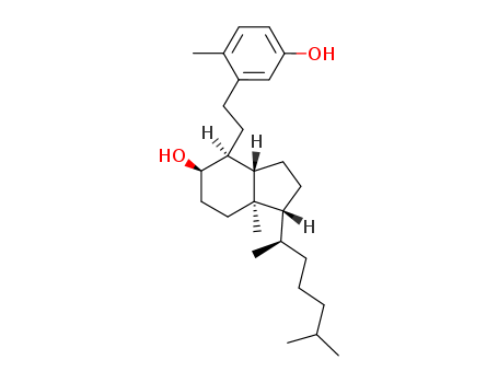 Molecular Structure of 126210-14-8 (1H-Inden-5-ol,1-[(1R)-1,5-dimethylhexyl]octahydro-4-[2-(5-hydroxy-2-methylphenyl)ethyl]-7a-methyl-,(1R,3aS,4S,5R,7aR)-)