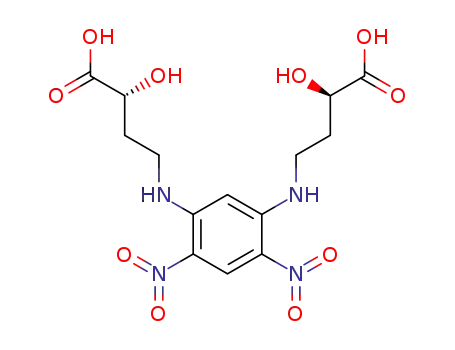 Molecular Structure of 261375-48-8 ((R,R)-1,5-bis(3-carboxy-3-hydroxypropylamino)-2,4-dinitrobenzene)