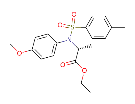 Molecular Structure of 768378-39-8 (D-Alanine, N-(4-methoxyphenyl)-N-[(4-methylphenyl)sulfonyl]-, ethyl ester)