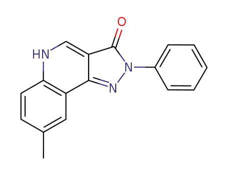 Molecular Structure of 77779-90-9 (3H-Pyrazolo[4,3-c]quinolin-3-one, 2,5-dihydro-8-methyl-2-phenyl-)