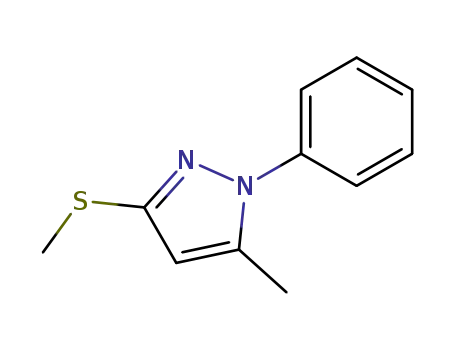 Molecular Structure of 18714-79-9 (5-METHYL-3-METHYLTHIO-1-PHENYL-1H-PYRAZOLE)