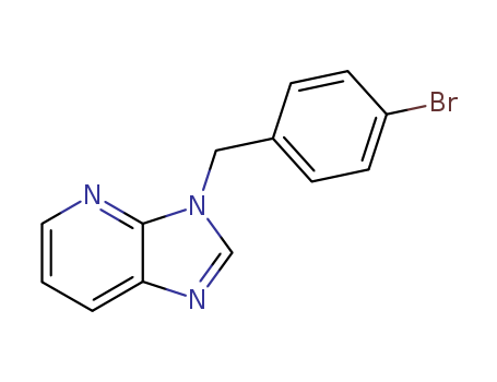 Molecular Structure of 161529-30-2 (3H-Imidazo[4,5-b]pyridine, 3-[(4-bromophenyl)methyl]-)