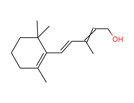 Molecular Structure of 49817-16-5 (2,4-Pentadien-1-ol, 3-methyl-5-(2,6,6-trimethyl-1-cyclohexen-1-yl)-,
(4E)-)