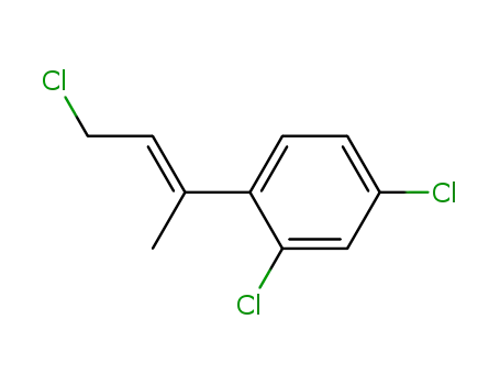 Molecular Structure of 648425-36-9 (Benzene, 2,4-dichloro-1-[(1E)-3-chloro-1-methyl-1-propenyl]-)