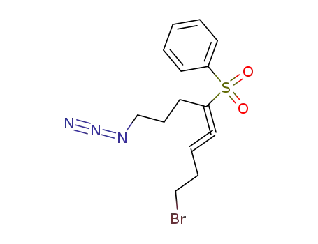 Molecular Structure of 679002-13-2 (Benzene, [[1-(3-azidopropyl)-5-bromo-1,2-pentadienyl]sulfonyl]-)