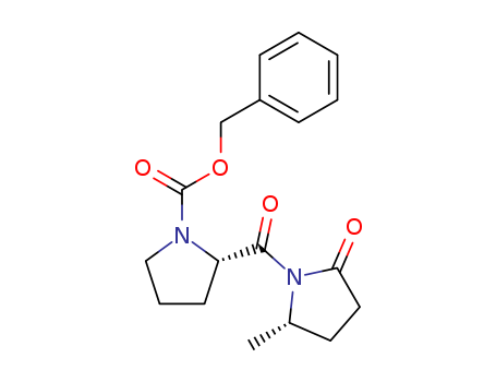 Molecular Structure of 194933-36-3 (1-Pyrrolidinecarboxylic acid,
2-[[(2S)-2-methyl-5-oxo-1-pyrrolidinyl]carbonyl]-, phenylmethyl ester,
(2S)-)
