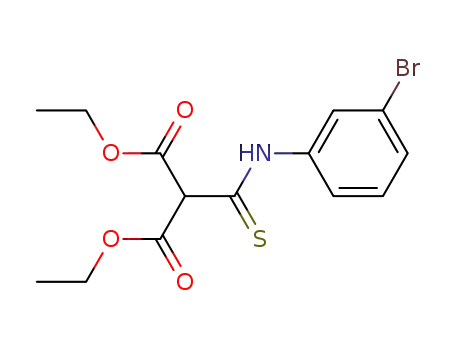 Molecular Structure of 3288-18-4 (Propanedioic acid, [[(3-bromophenyl)amino]thioxomethyl]-, diethyl ester)
