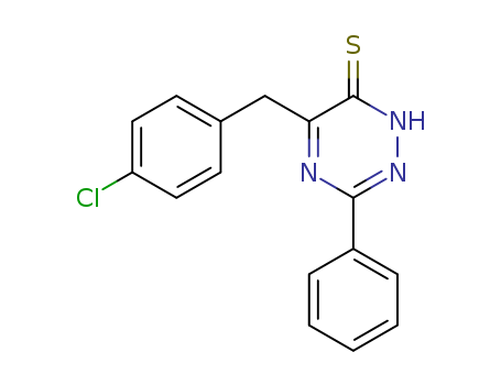 1,2,4-TRIAZINE-6-1H-THIONE,5-[(4-CHLOROPHENYL)METHYL]-3-PHENYL-CAS