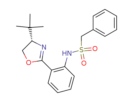 Molecular Structure of 784194-02-1 ((S)-N-(2-(4-(tert-butyl)-4,5-dihydrooxazol-2-yl)phenyl)-1-phenylmethanesulfonamide)