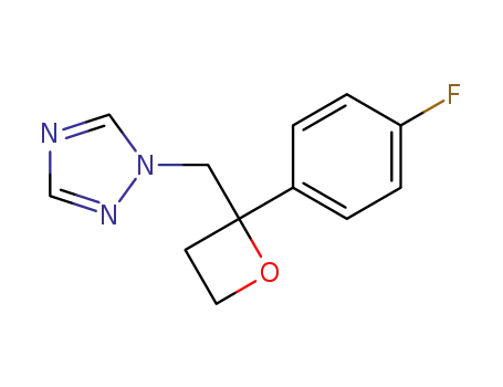 Molecular Structure of 136188-41-5 (1H-1,2,4-Triazole, 1-[[2-(4-fluorophenyl)-2-oxetanyl]methyl]-)