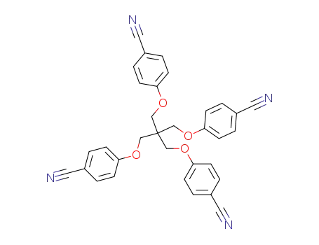 Molecular Structure of 38272-92-3 (Benzonitrile, 4,4'-[2,2-bis[(4-cyanophenoxy)methyl]-1,3-propanediyl]bis-)