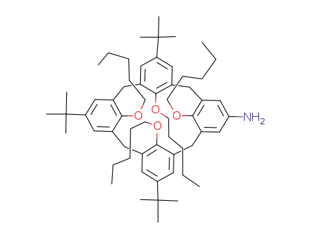 Molecular Structure of 202534-26-7 (5-amino-11,17,23-tri-t-butyl-25,26,27,28-tetrapentyloxycalix[4]arene)