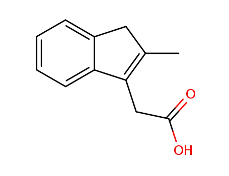 Molecular Structure of 4709-50-6 (1H-Indene-3-acetic acid, 2-methyl-)