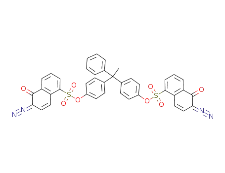 1-Naphthalenesulfonic acid, 6-diazo-5,6-dihydro-5-oxo-,
(1-phenylethylidene)di-4,1-phenylene ester