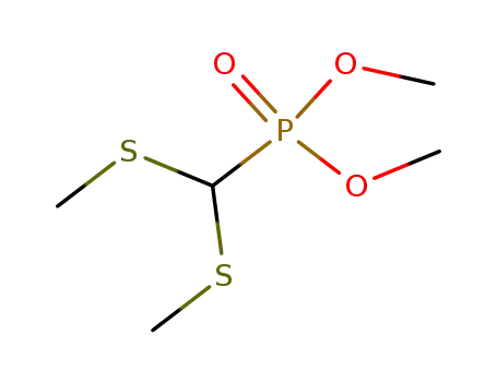 Molecular Structure of 61779-87-1 (DIMETHYL[BIS(METHYLTHIO)METHYL] PHOSPHONATE)