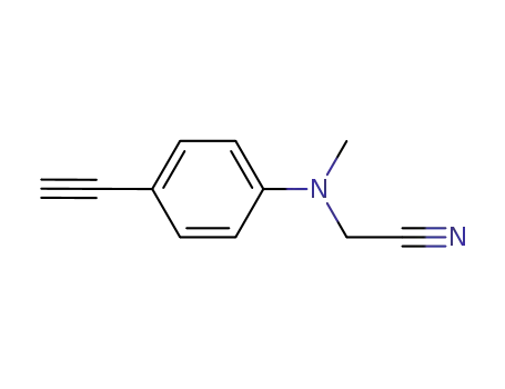 Molecular Structure of 1190129-79-3 (2-[(4-ethynylphenyl)MethylaMino]-acetonitrile)