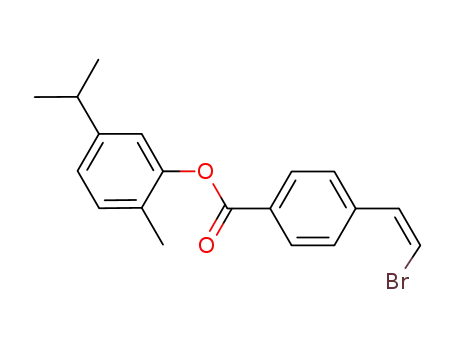 Molecular Structure of 1202386-11-5 ((Z)-5-isopropyl-2-methylphenyl-4-(2-bromovinyl)benzoate)