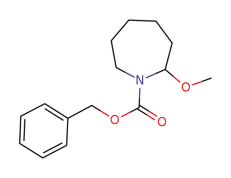 Molecular Structure of 1227635-42-8 (benzyl 2-methoxyazepane-1-carboxylate)