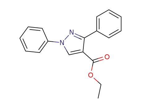 Molecular Structure of 7189-03-9 (1H-Pyrazole-4-carboxylic acid, 1,3-diphenyl-, ethyl ester)
