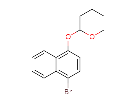 Molecular Structure of 70654-65-8 (1‐tetrahydropyran‐2’‐yloxy‐4‐bromonaphthalene)