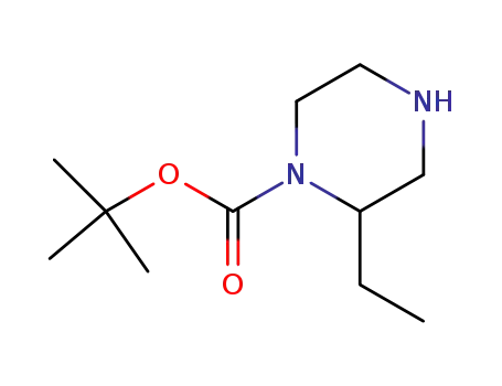 Molecular Structure of 393781-71-0 (1-N-(tert-butoxycarbonyl)-2-ethyl-piperazine)
