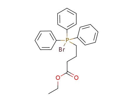 Molecular Structure of 1201147-00-3 (Butanoic acid, 4-(bromotriphenylphosphoranyl)-, ethyl ester)