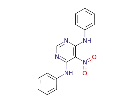 Molecular Structure of 54706-01-3 (5-nitro-N<sub>4</sub>,N<sub>6</sub>-diphenylpyrimidine-4,6-diamine)