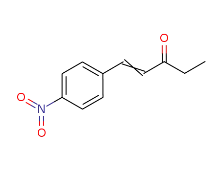 Molecular Structure of 38940-35-1 (1-Penten-3-one, 1-(4-nitrophenyl)-)