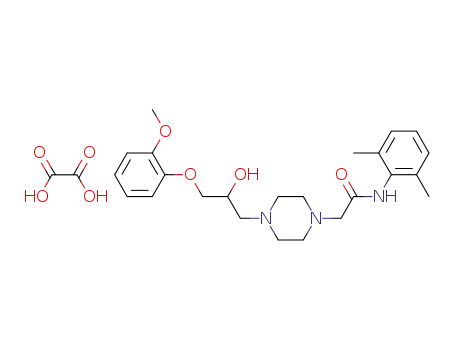 1-[3-(2-methoxyphenoxy)-2-hydroxypropyl]-4-[(2,6-dimethylphenyl)aminocarbonylmethyl]piperazine oxalate