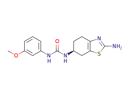 Molecular Structure of 1251861-16-1 (1-((S)-2-amino-4,5,6,7-tetrahydrobenzo[d]thiazol-6-yl)-3-(3-methoxyphenyl)urea)