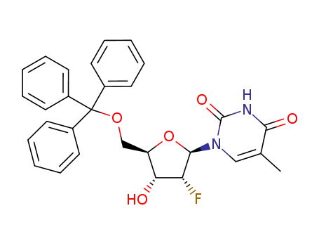 1-(2-deoxy-2-fluoro-5-O-trityl-β-D-ribofuranosyl)-5-methyluracil