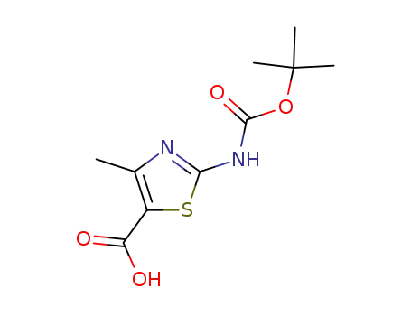 Molecular Structure of 302963-94-6 (N-BOC-AMINO-4-METHYLTHIAZOLE-5-CARBOXYLIC ACID)