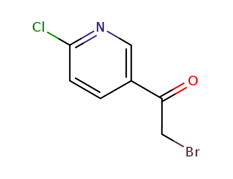 Molecular Structure of 23794-13-0 (2-Bromo-1-(6-chloropyridin-3-yl)-ethanone)