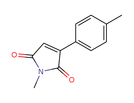 Molecular Structure of 716-00-7 (1H-Pyrrole-2,5-dione, 1-methyl-3-(4-methylphenyl)-)